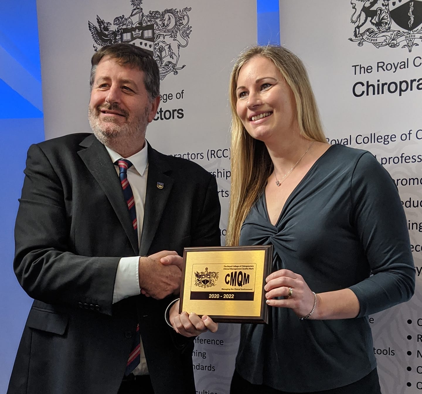 Receiving the CMQM Award