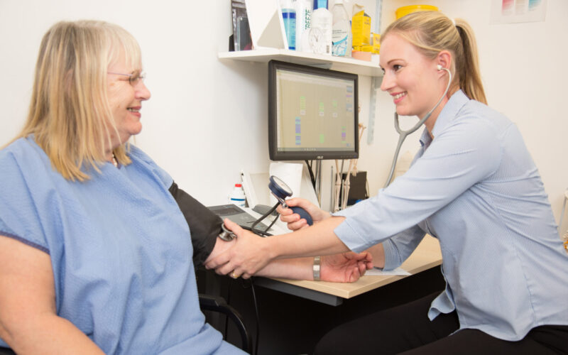Chiropractor performing an examination